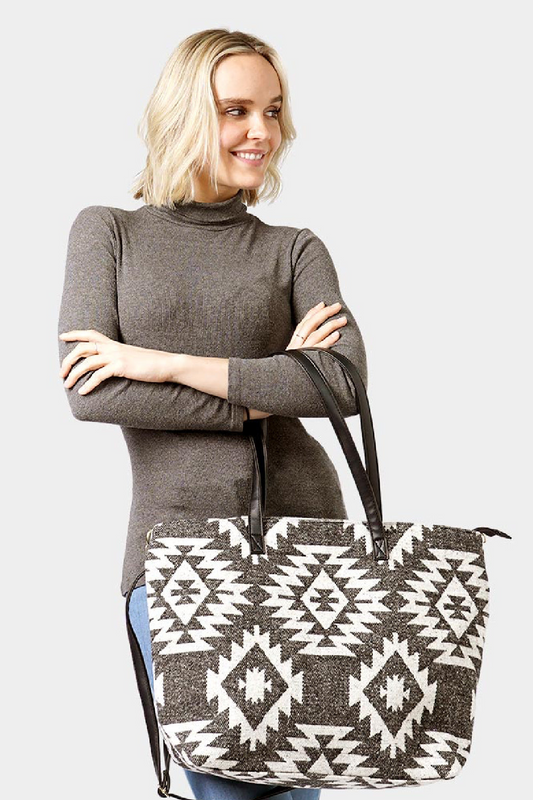 Aztec Print Weekender Tote