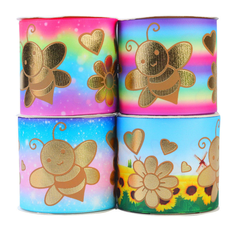 Bronzing Printed Ribbon, 3in