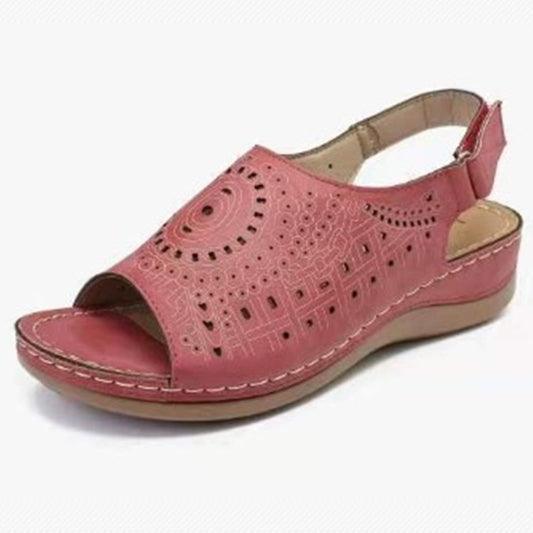 Flat Open Toe Fish Mouth Retro European Shoes