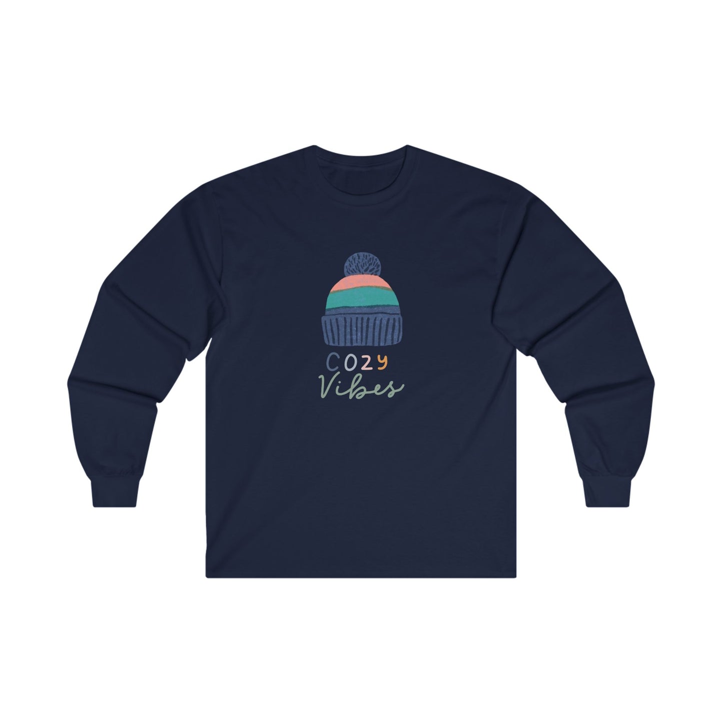 Beanie, Cozy Vibes Unisex Ultra Cotton Long Sleeve Tee