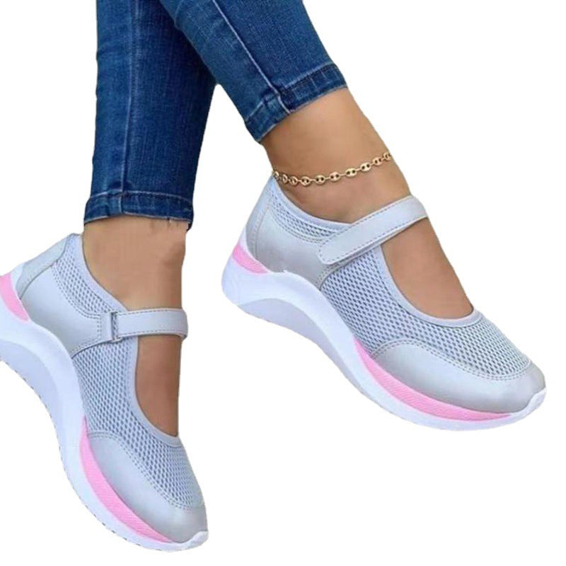 Women's Round Toe Velcro Platform Sandals