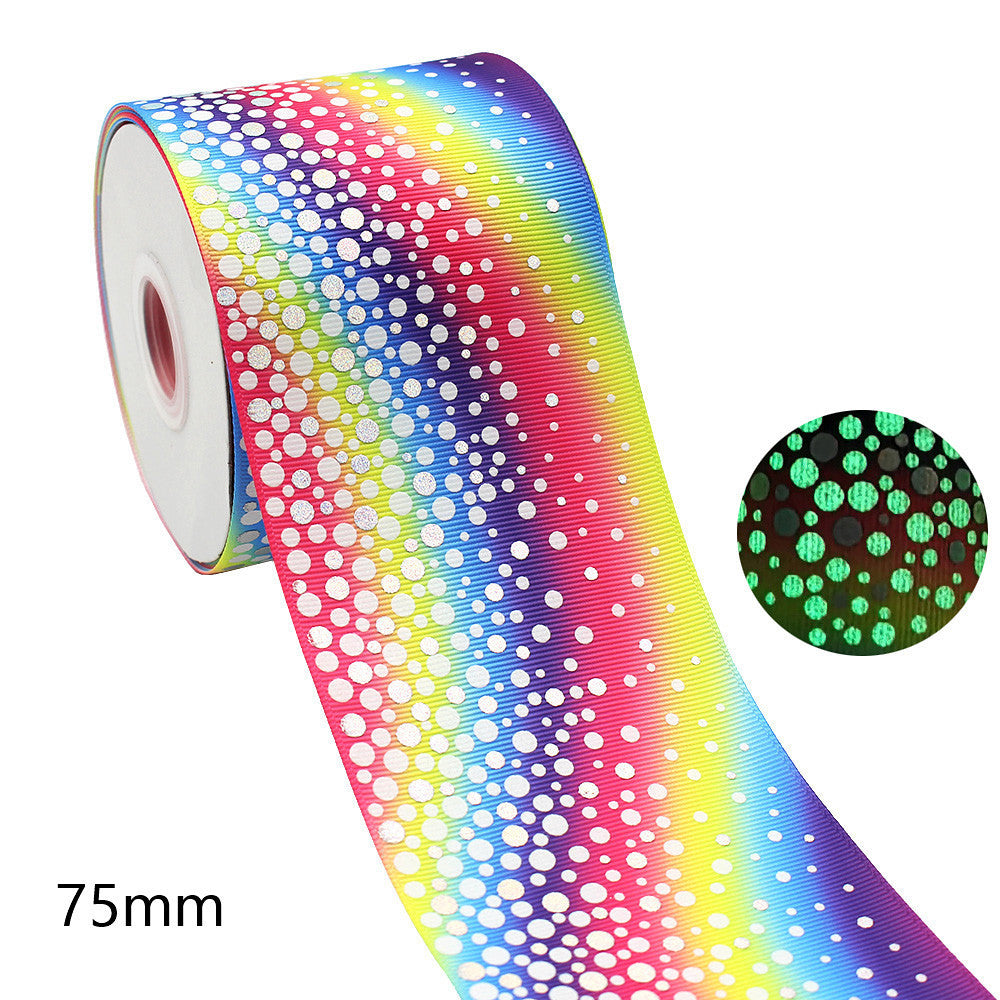 3in Luminous Colorful Ribbon, glow-in-the-dark