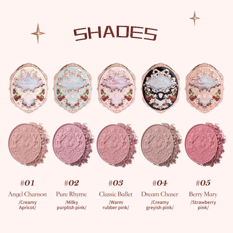 Strawberry Rococo Series Embossed Blush 5g Blush Powder