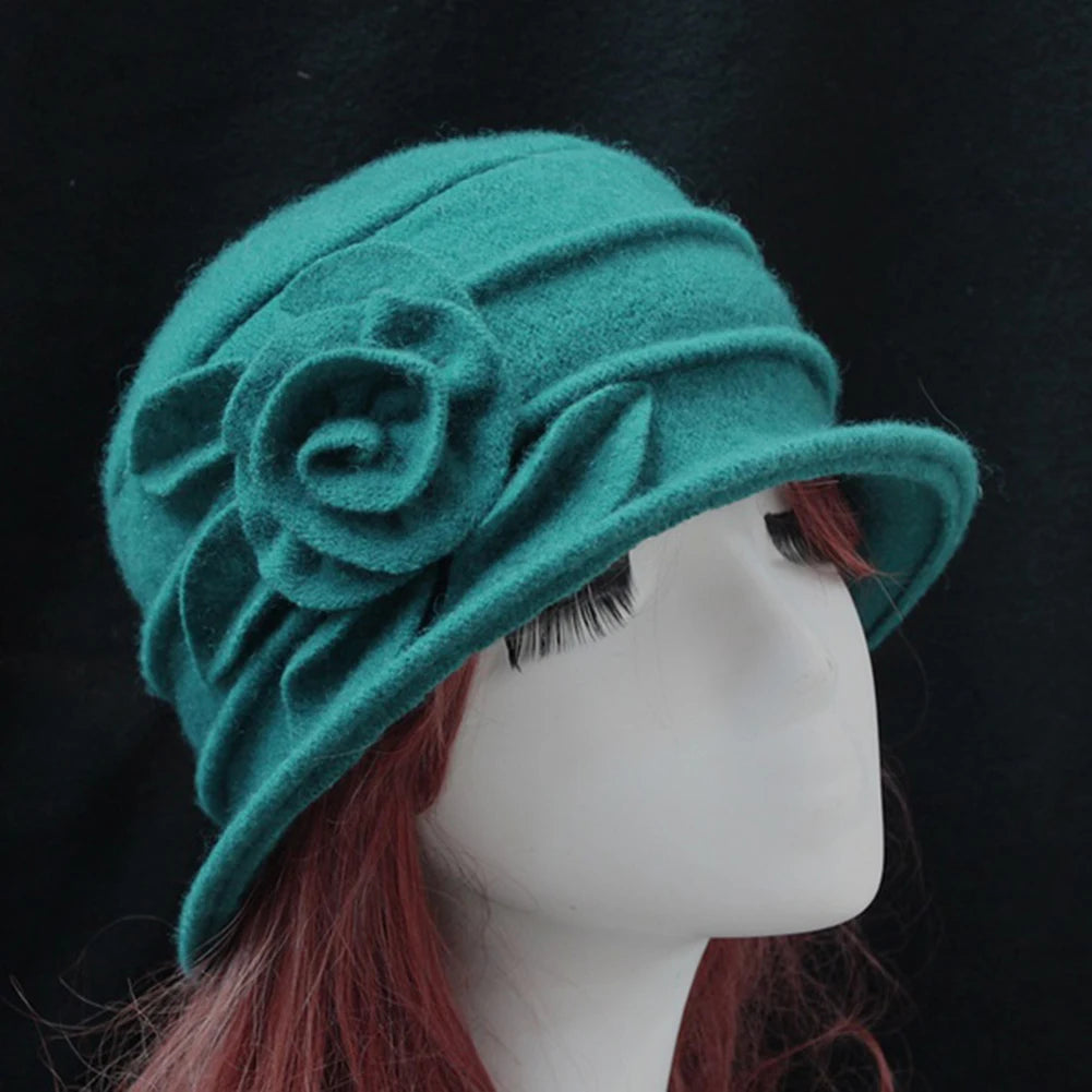 Vintage Women Wool Church Flapper Hat