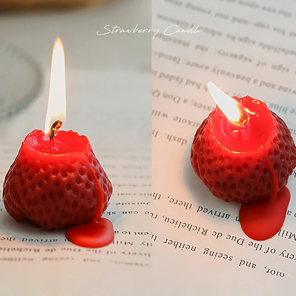 Soy Wax Strawberry Aromatic Candles 1PC/4PCS