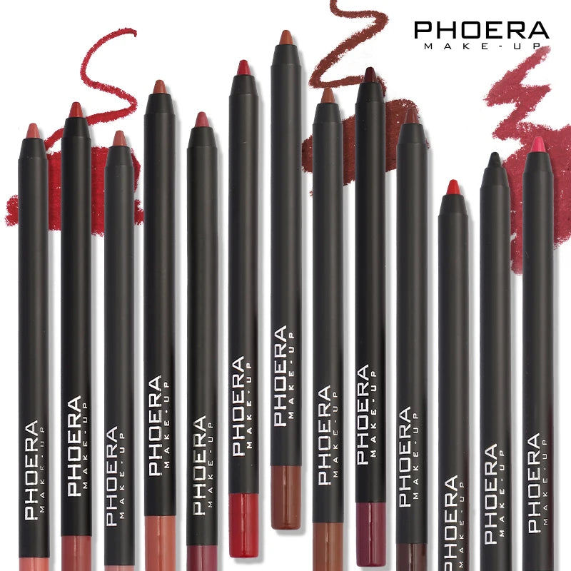 13 Colors Matte Lipliner Pencil, Waterproof