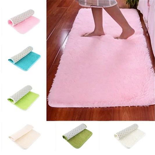 Candy Color Soft Anti-Skid Shaggy Rug 16x 24"