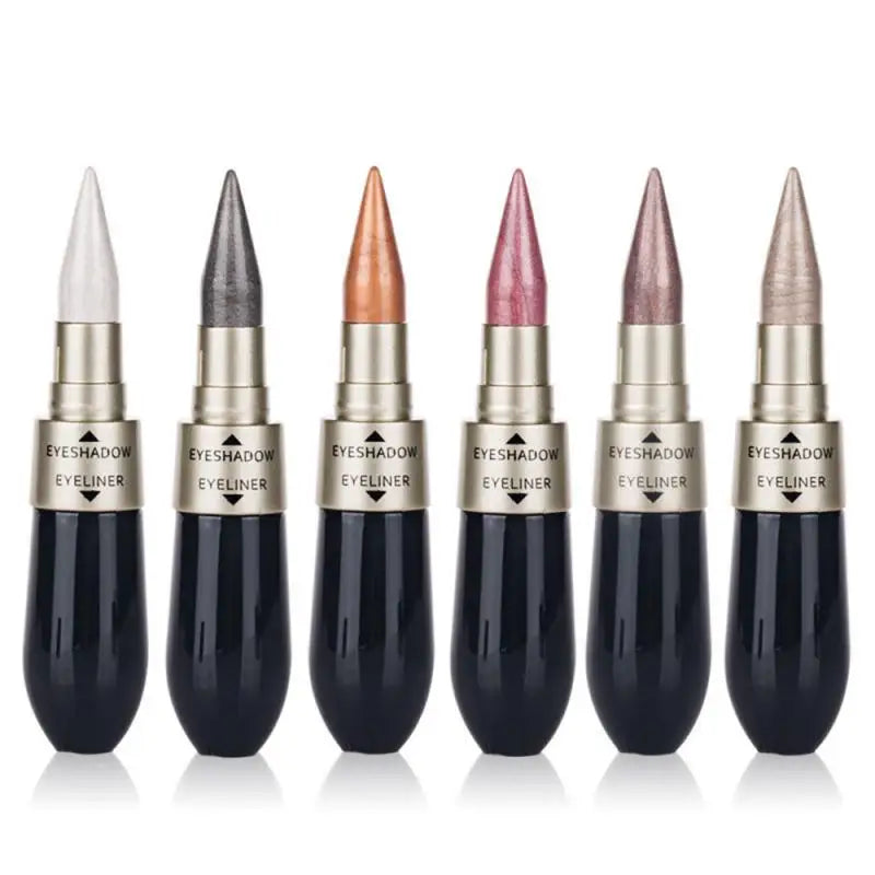 Double-end Eyeshadow Black Eyeliner Pencil Waterproof 6 Colors