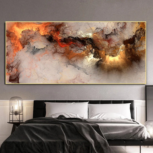 Thunder Lightning Cloud Canvas Painting Print