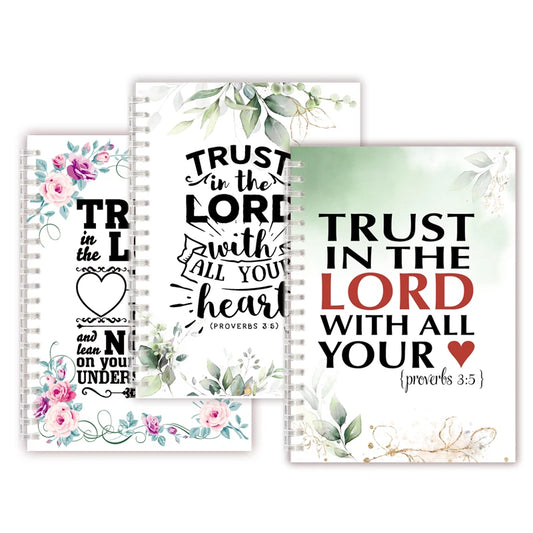 Proverbs 3:5-6 Spiral Notebook Scripture Notebook/Journal