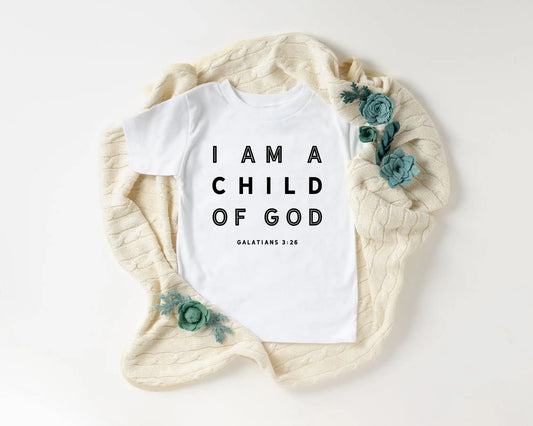 I Am A Child of God Baby & Kids Christian T-Shirt