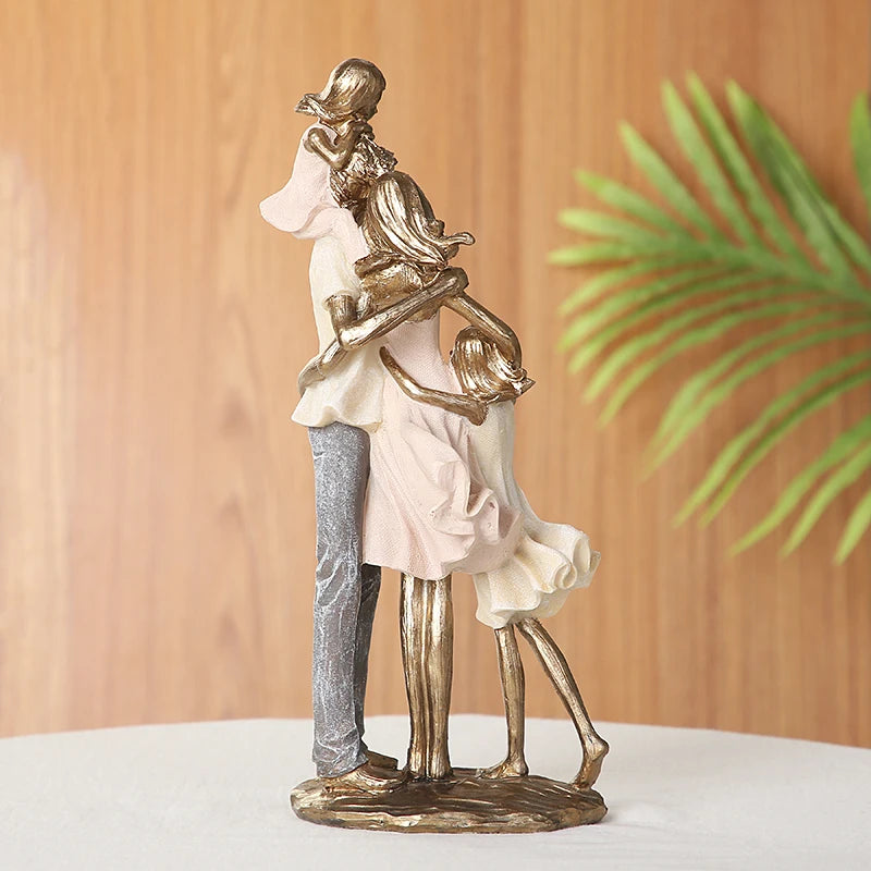 Handmade Resin Family Sculpture