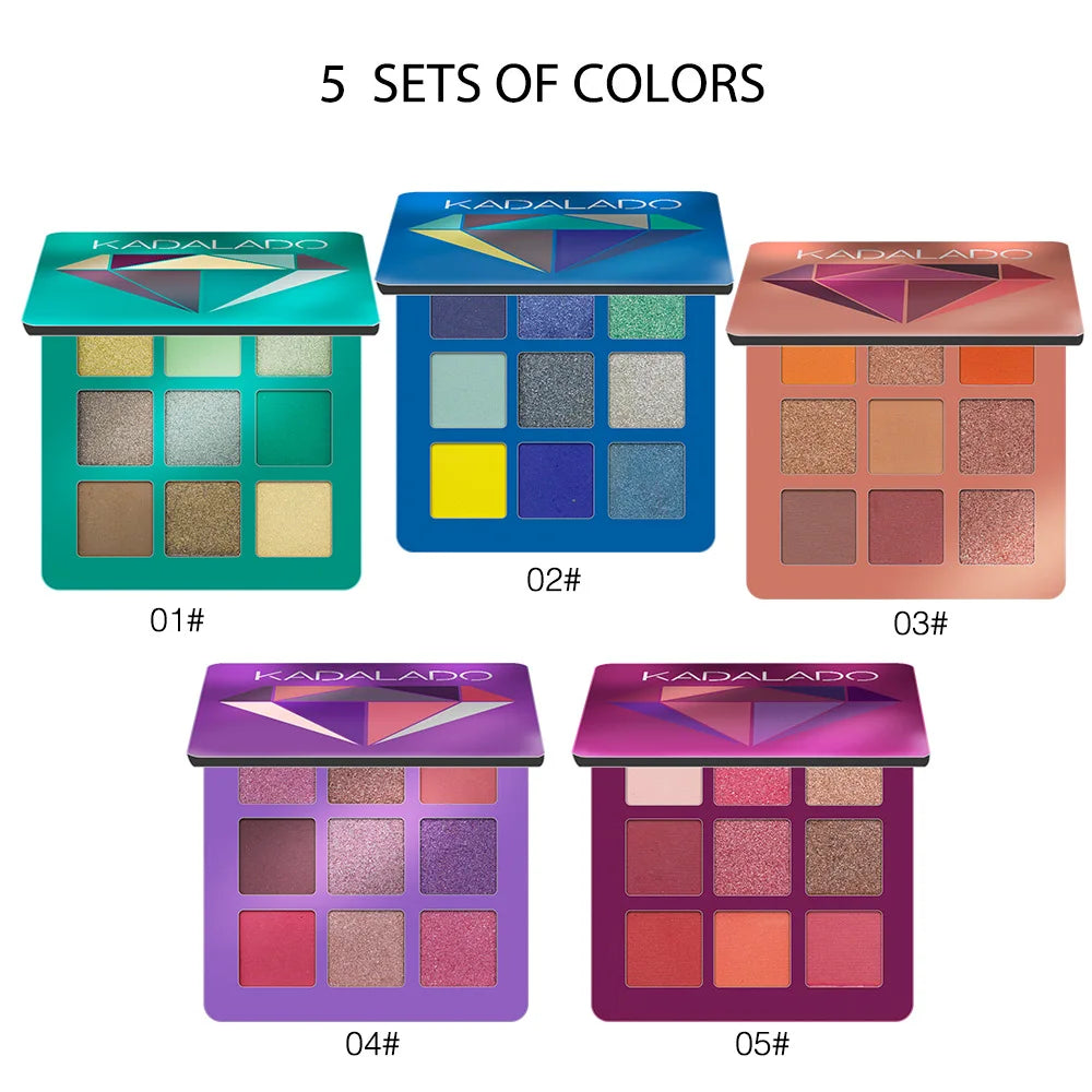 9 Color Matt/Shimmer Eyeshadow Waterproof Mineral Powder Palette