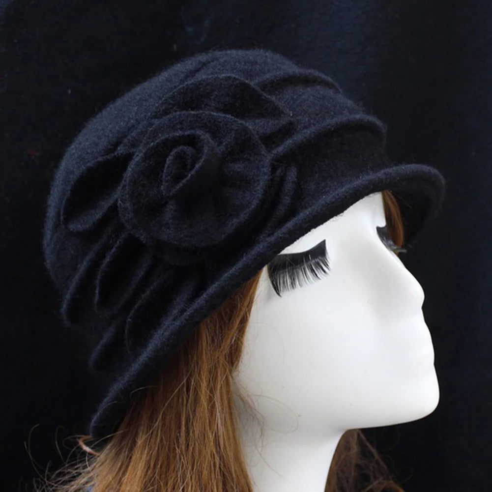 Vintage Women Wool Church Flapper Hat