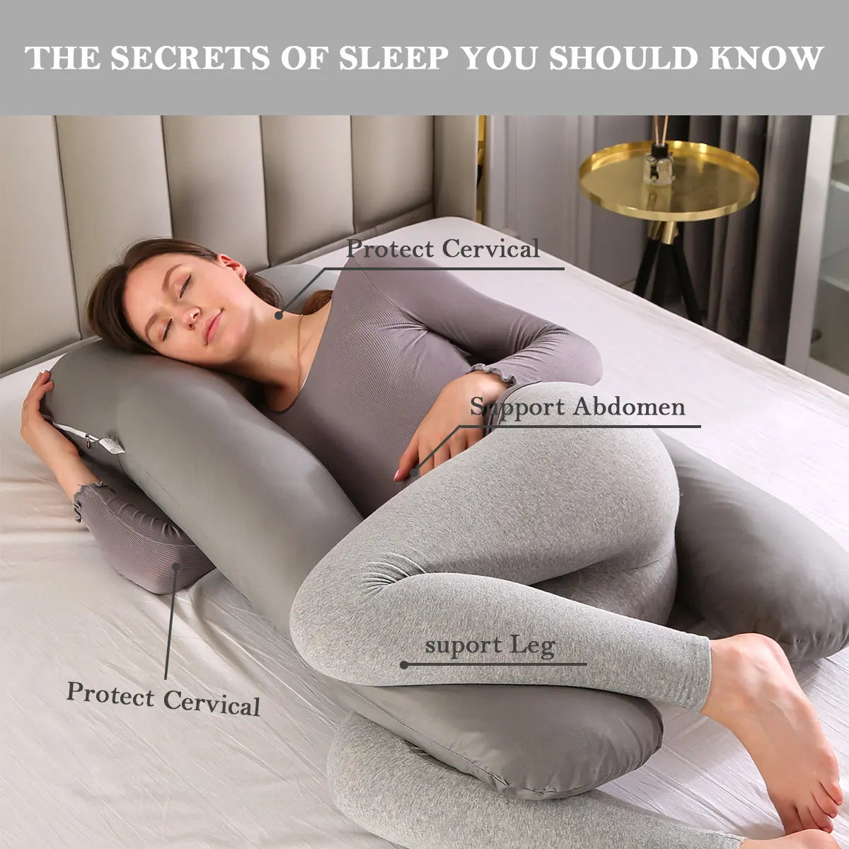 Pregnancy/Side Sleeping Pillow Comfortable U-Shape Cushion