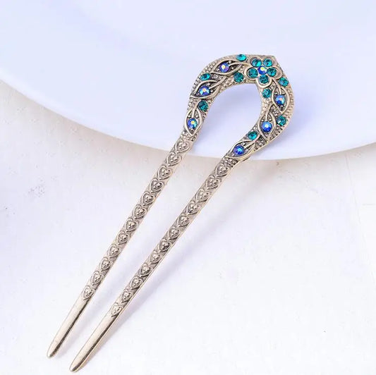 Vintage Antique Bronze Plated Hairpins