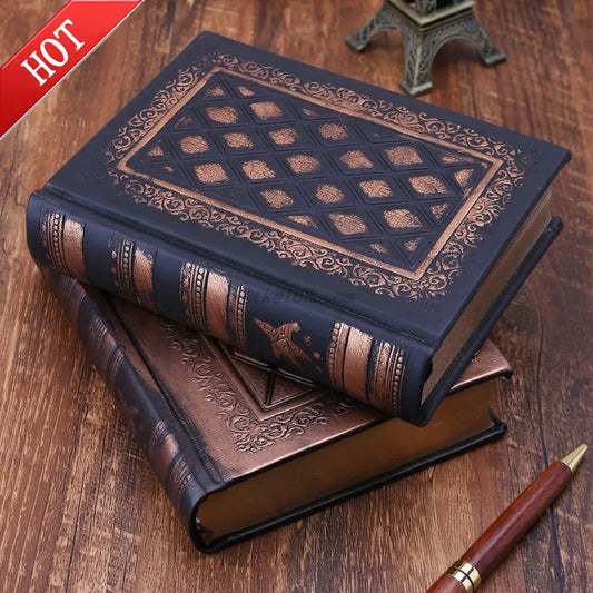 Leather Retro Vintage Diary Journal Notebook Blank Hard Cover Sketchbook