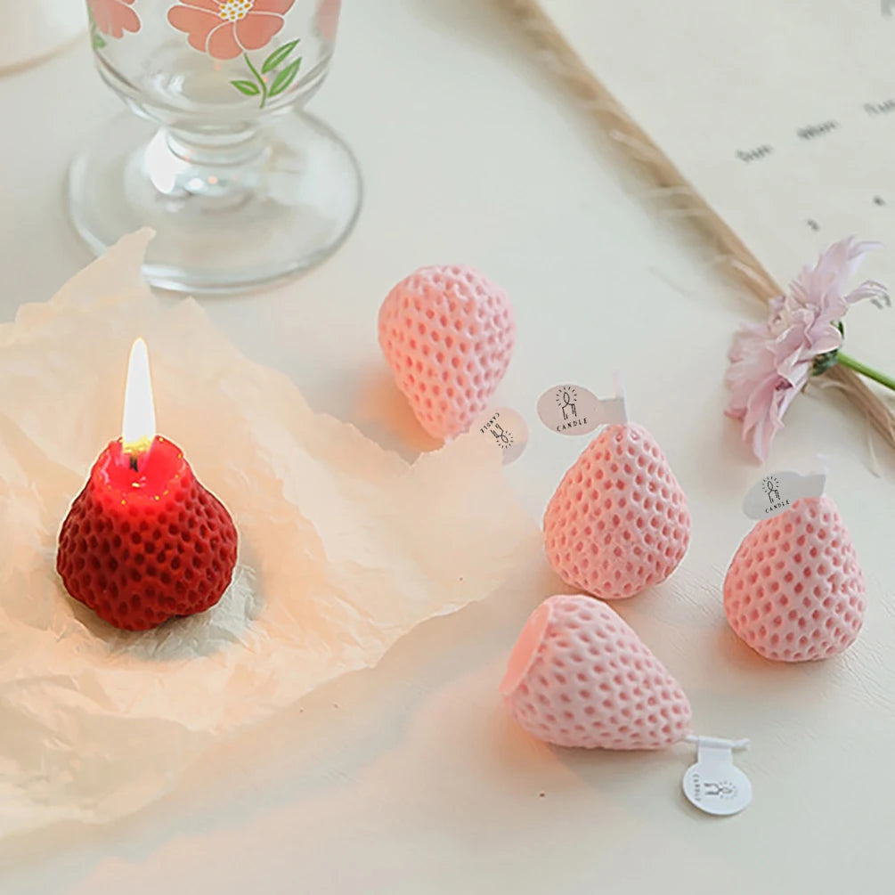 Soy Wax Strawberry Aromatic Candles 1PC/4PCS