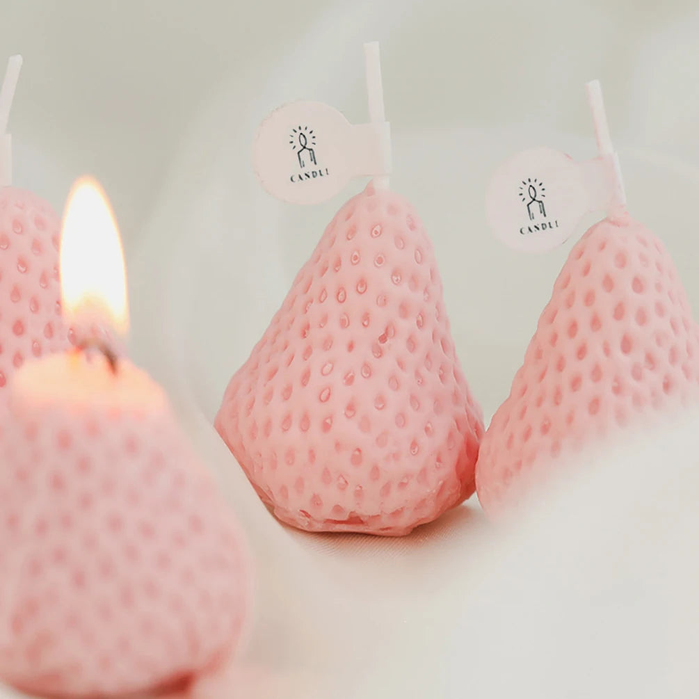 Soy Wax Strawberry Aromatic Candles 1PC/4PCS