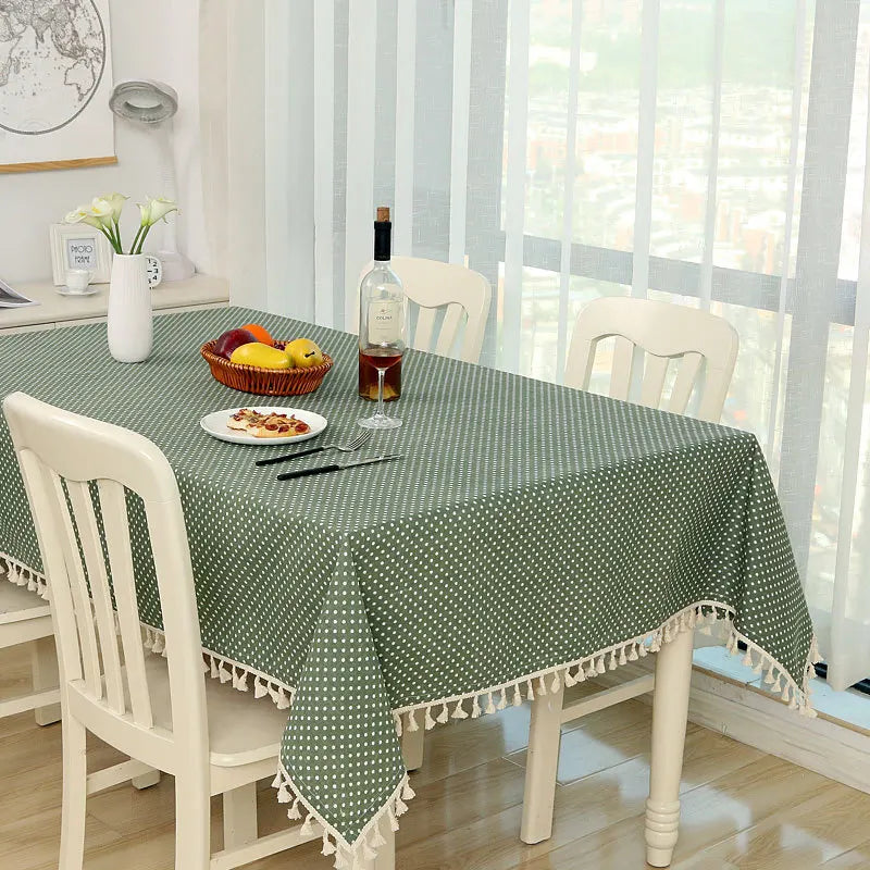 Dot Plaid Table Cloth