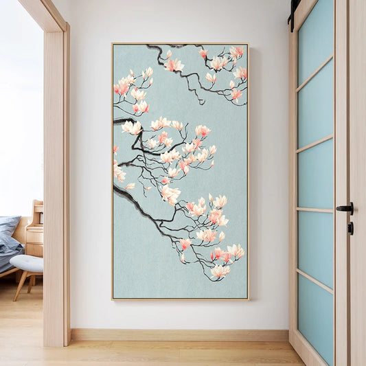 Chinese Original Flower Canvas Painting Posters and Prints