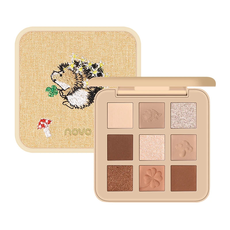 Exquisite Embroidery 9 Color Eyeshadow Palette Shimmer, Matte