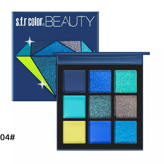 9 Color Matt/Shimmer Eyeshadow Waterproof Mineral Powder Palette