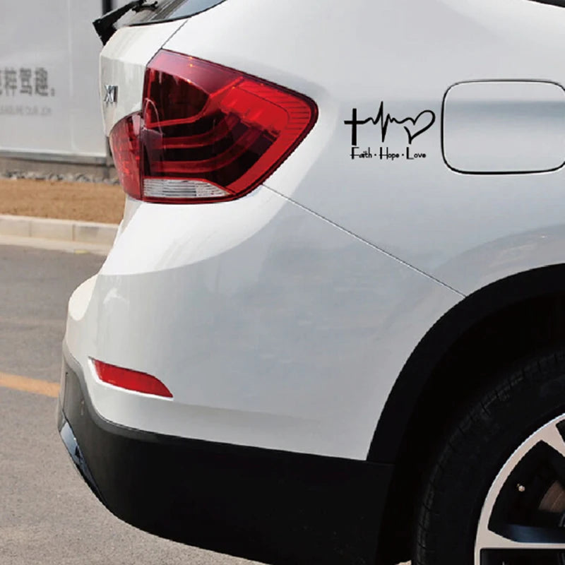 Faith Hope Love Vinyl Christian Car Sticker