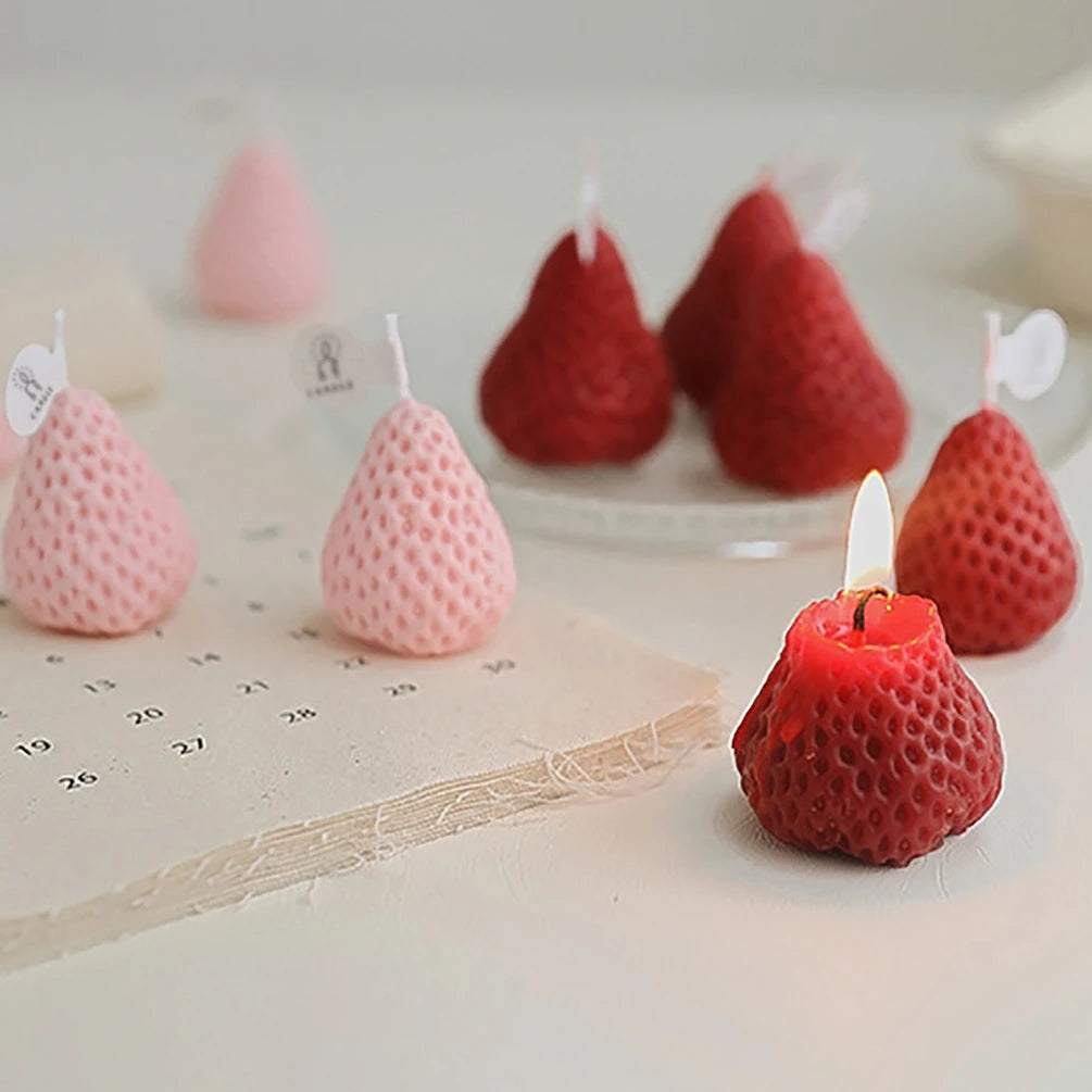 Soy Wax Strawberry Aromatic Candles 1PC/4PCS