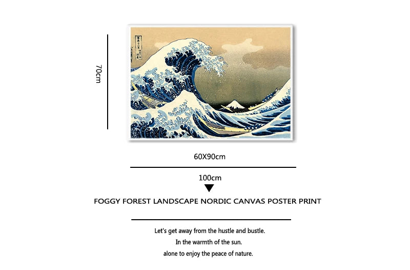 The Great Wave of Kanagawa Ukiyoe Japanese Art Canvas Print