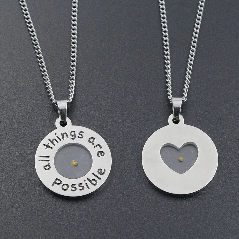 All Things are Possible Mustard Seed Christian Necklace