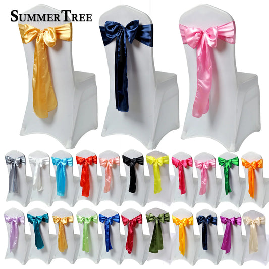 Satin Chair Sash Bow Ties 6 x 108in