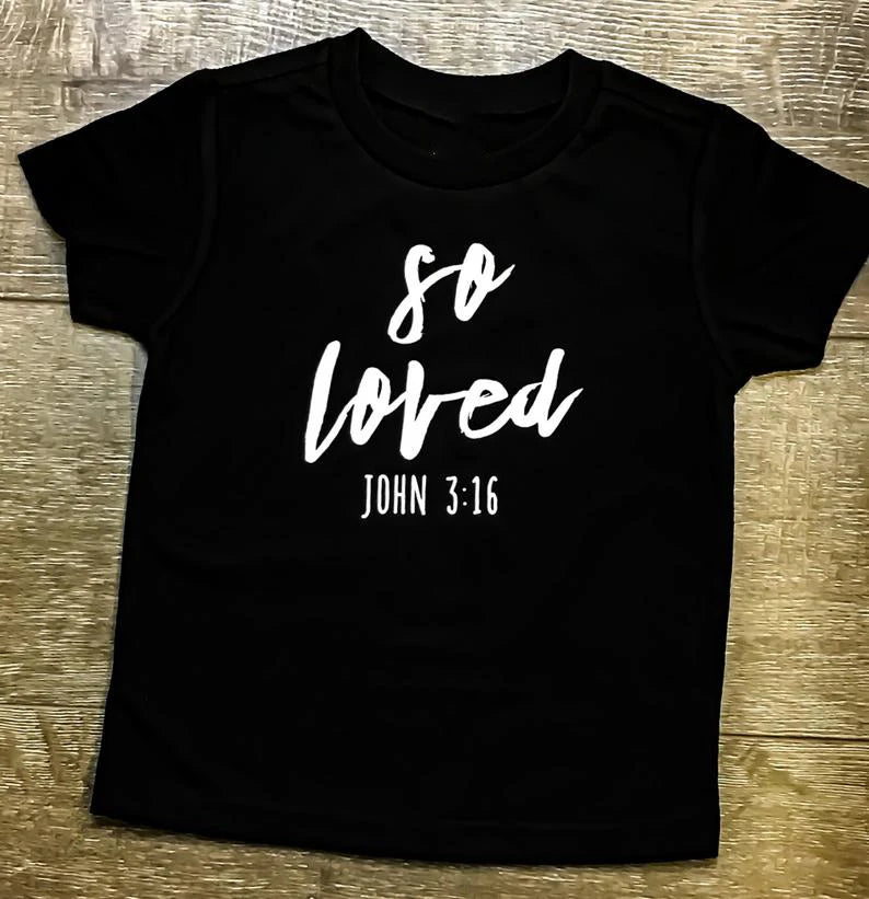 So Loved Graphic Christian Shirt for Kid