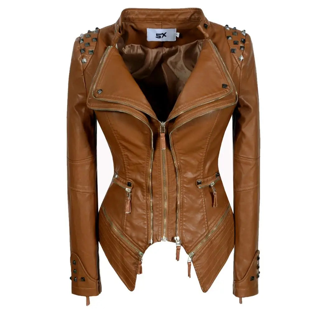 Vegan Leather Biker Jacket