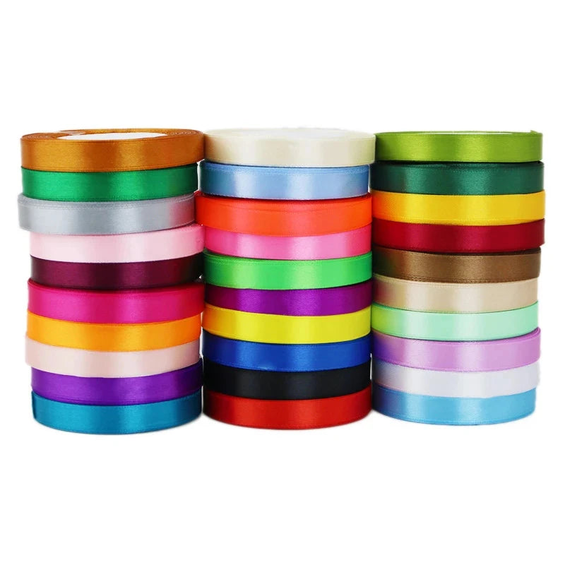 (25 yards/roll) 1/2" Single Face Satin Ribbon