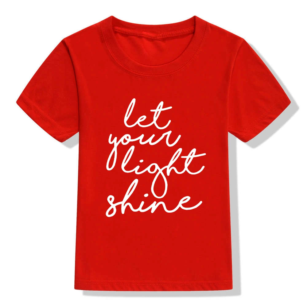 Let Your Light Shine Kids Christian Shirt