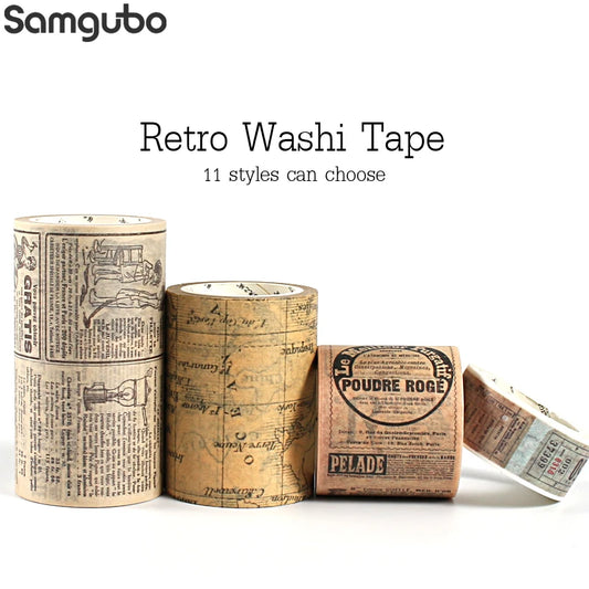 Retro Washi Tape set Vintage  Decoration Scrapbooking