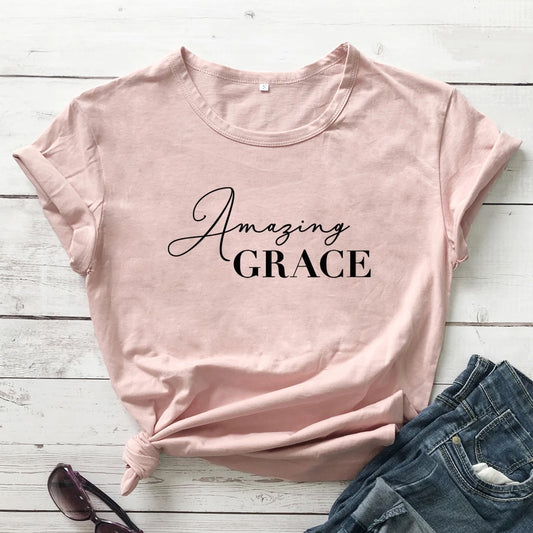 Amazing Grace 100%Cotton Christian T-shirt