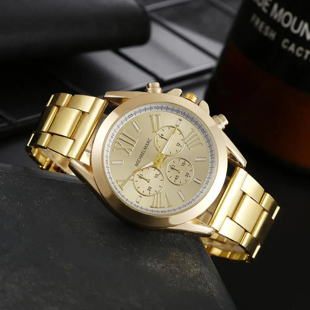 Gold Silver Stainless Steel Fashion Women Watch