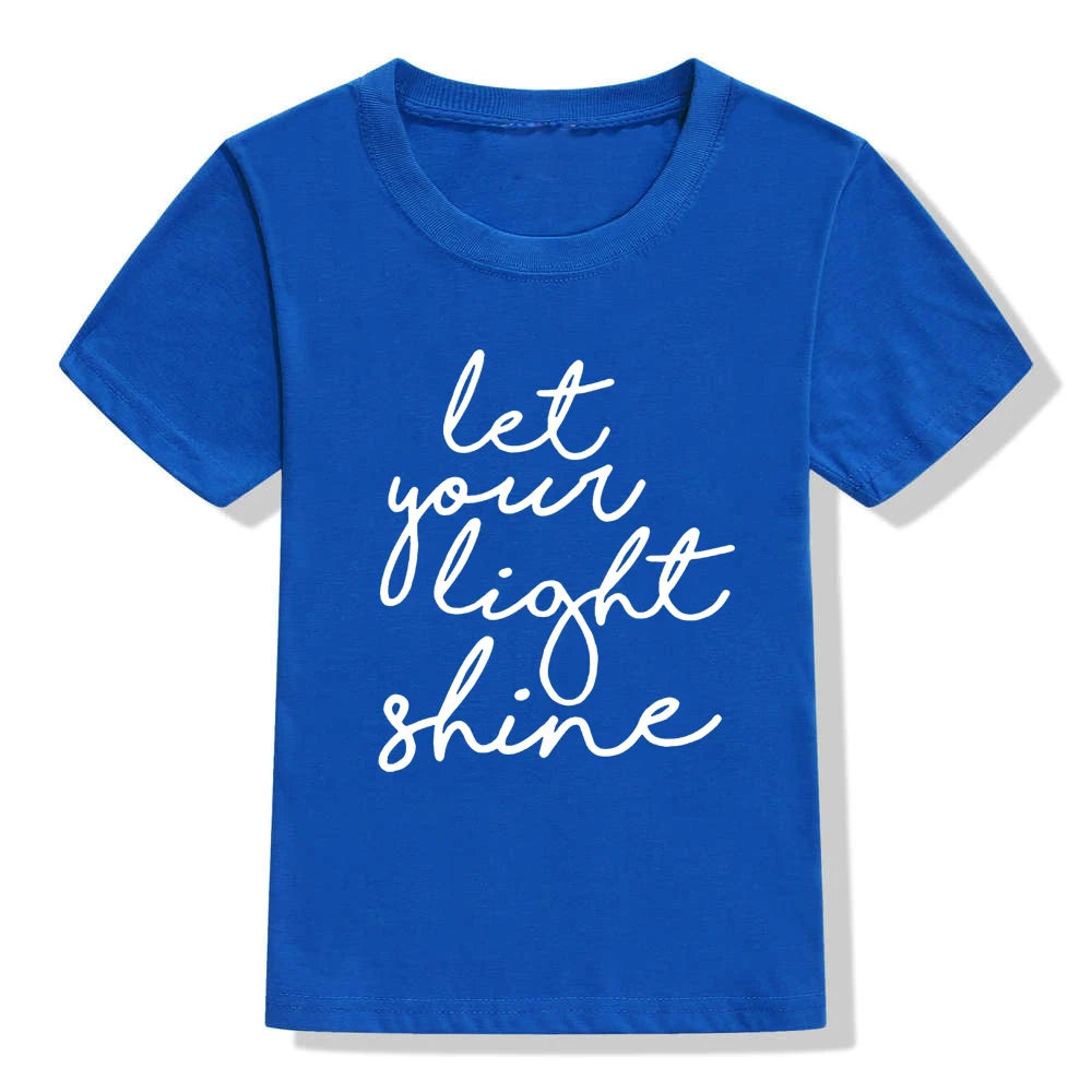 Let Your Light Shine Kids Christian Shirt