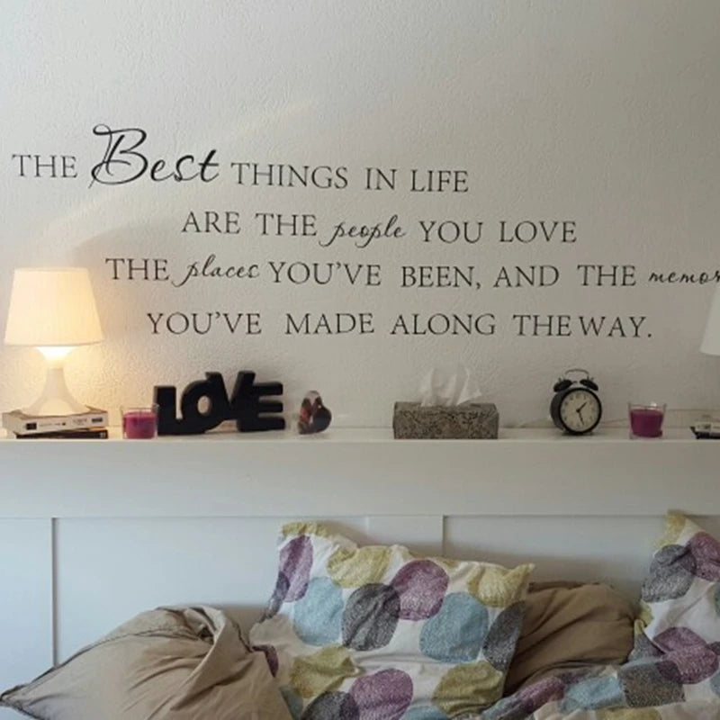 The Best Things In Life Vinyl Wall Decals