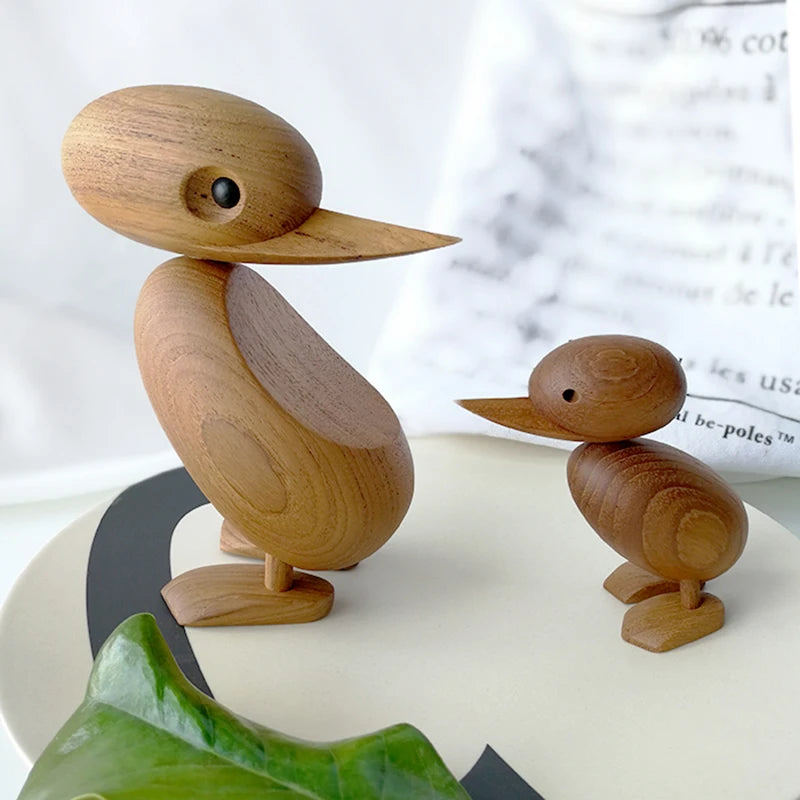 Nordic Designs Duck Mom Baby Wood Figurines