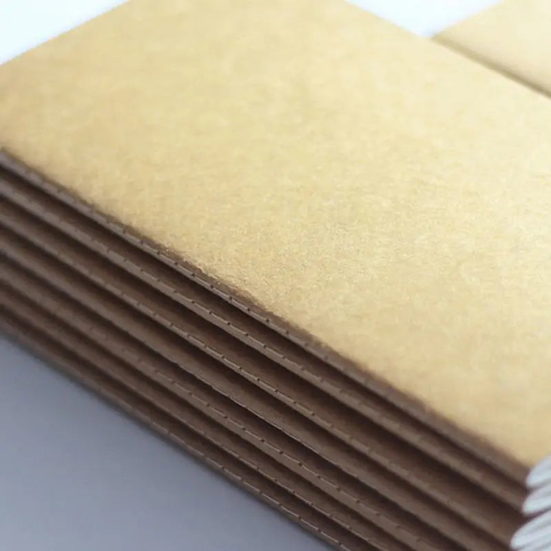 Standard/Pocket Kraft Paper Notebook Blank Notepad Diary Journal Refill