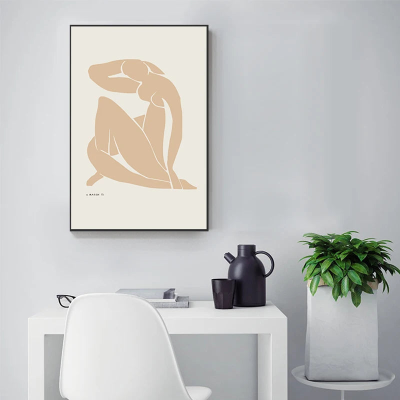 Abstract Modigliani Canvas Painting Print  Matisse Picasso