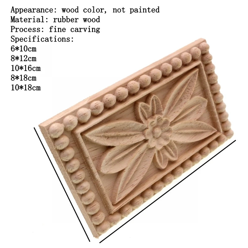 Wood Applique Floral Decoration