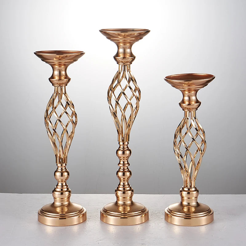 Hollow Gold/ Silver Metal Candle Holder