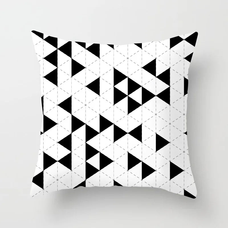 Black and White Geometric Decorative Pillow Covers