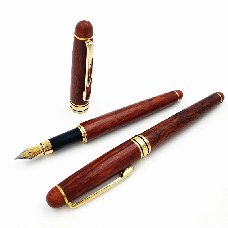 Luxury Flower Pear Mahogany Fountain Pen