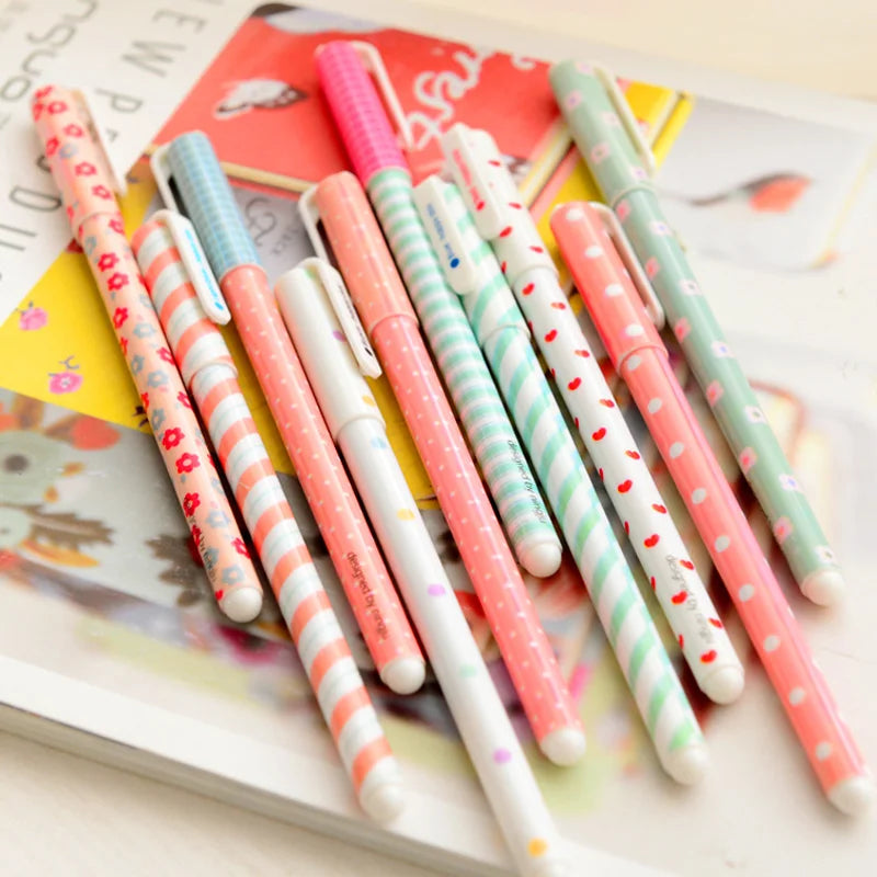 10 pcs/pack Color gel pen Animal, Starry, Sweet floral Pens 0.38mm ballpoint