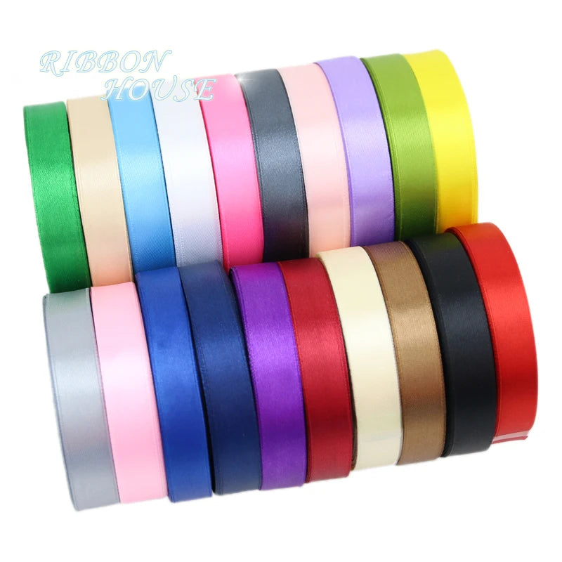 (25 yards/roll) 1/2" Single Face Satin Ribbon